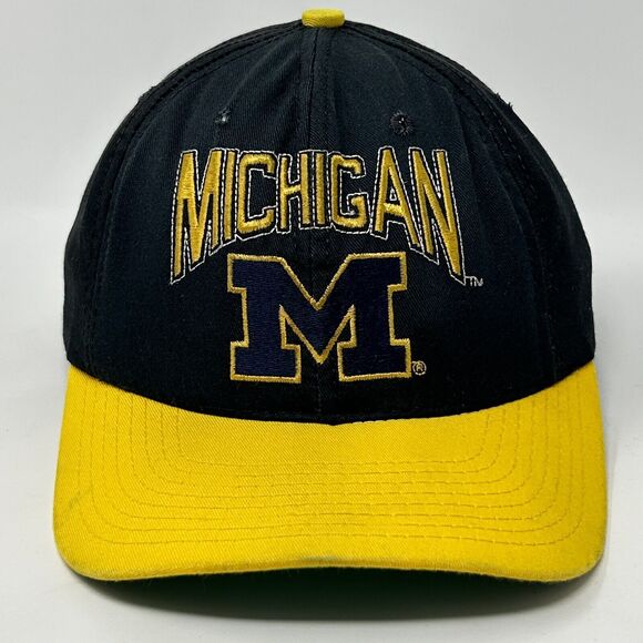 Vintage Michigan Wolverines Baseball Cap Hat 90s The Game University NCAA Blue - Picture 13 of 13
